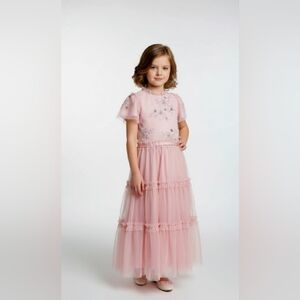 Badgley Mischka Pink Floral Kids Dress